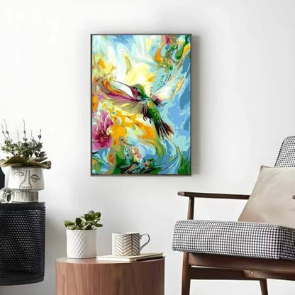 OJTOYART Hummingbird Paint by Numbers Kit for Adults,Paint Canvas 16x20In - Image 2