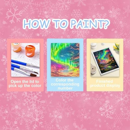 HITO Landscape Paint by Numbers Kit for Adults, Adult Paint by Number Kits - Image 7