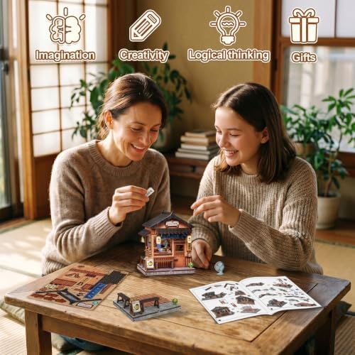 Cutefun DIY Miniature House Kit, 103 Pcs 3D Wooden Puzzle Tiny House - Image 4