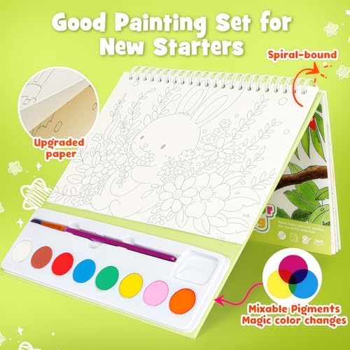 Watercolor Painting Coloring Books Pocket Watercolor Paint Bookmarks - Image 4