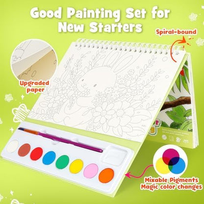 Watercolor Painting Coloring Books Pocket Watercolor Paint Bookmarks - Image 4
