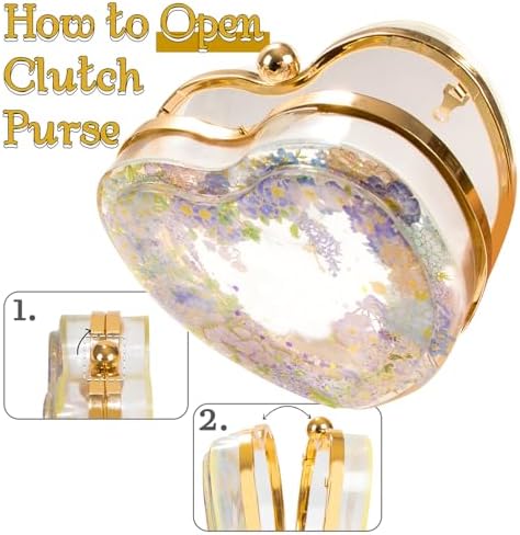 Resin Shaker Purse Mold Kits for 6inch Heart Clutch Bag Making Set of 9 - Image 2