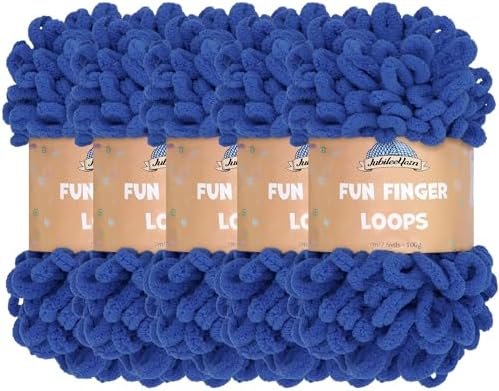 JubileeYarn Fun Finger Loops Yarn - Turkish Sea - 5 Skeins by BambooMN