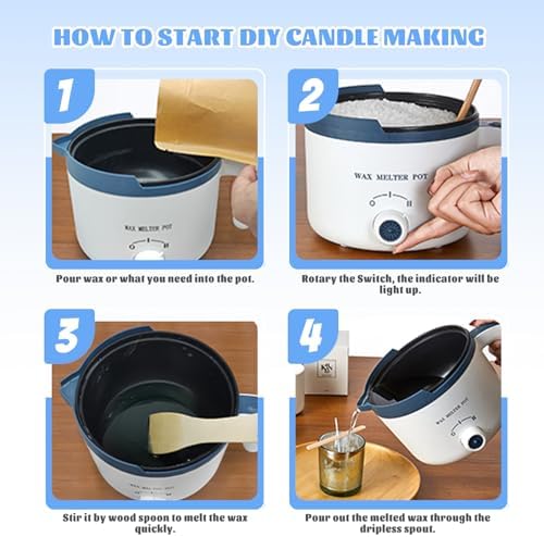 3lbs Soy Wax Melt Making Kit with Electric Wax Melting Pot - Image 4