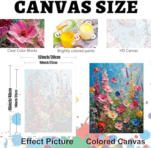 Hutarosl Wild Flowers Paint by Numbers Kits for Adults 16x20in - Image 6