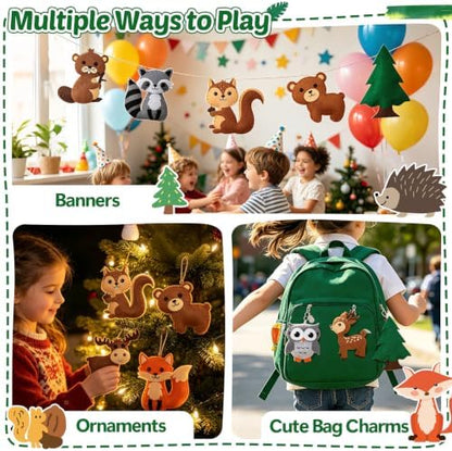CiyvoLyeen Woodland Animals Craft Kit Kids DIY Crafting and Sewing Set Woodland Animals Felt Plushie for Girls and Boys Educational Beginners Sewing Set Sewing Kits for Kids Age 8 9 10 11 12 - Image 5