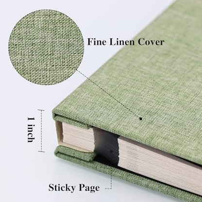 Vienrose Large Photo Album Self Adhesive for 4x6 8x10 Pictures Linen Scrapbook Album DIY 40 Blank Pages with A Metallic Pen - Image 3