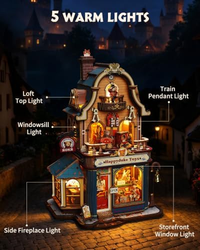 ROKR Happyduke Toys DIY Miniature House Kit 3D Wooden Puzzles for Adults - Image 2