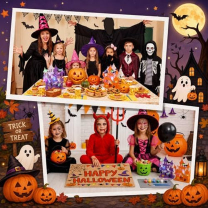 DoubleFill 12 Set Halloween Wooden Castle House Craft Kits, DIY - Image 6
