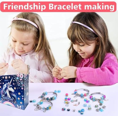 AIPRIDY Charm Bracelet Making Kit,Unicorn Mermaid Crafts Gifts Set Can Inspires Imagination and Creativity,Jewelry Making Kit Perfect Gifts for Girls 5-12 Years Old (125 Pieces) - Image 6
