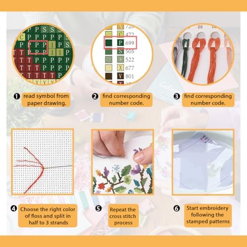 FREEBLOSS 11CT Cross Stitch Kits with Tree of Life Pattern 17.7x17.7in - Image 4