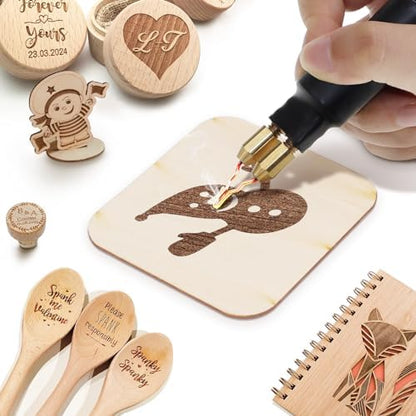 Tekchic 60W Wood Burning Kit, Pyrography Tool with 20 Wire Tips - Image 4