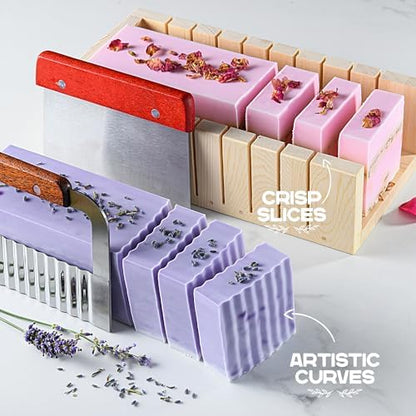 Soap Making Kit with Melt & Pour Base, Cutting Box, Molds, Fragrances - for Adults & Kids by Prime Creations. - Image 6