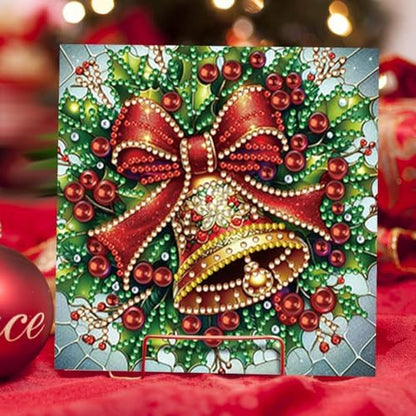 6pcs DIY Diamond Art Christmas Cards Kit with Envelopes & Tools-Diamond Dot Greeting Cards,Xmas 5D Rhinestones Painting for Adults,DIY Craft Family Friend Xmas Gifts(Xmas Atmosphere) - Image 3