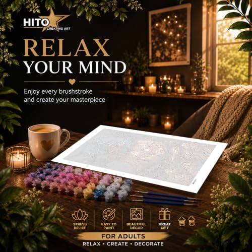 HITO Halloween Paint by Numbers Kit for Adults Pumpkin 16x20 Inch Frameless - Image 6