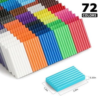 Artpar Polymer Clay Kit,72 Colors Modeling Oven Bake Clay Sculpting Set - Image 2