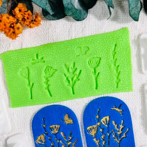 Xaekicr Polymer Clay Molds Nature Garden Set – 7PCS Botanical and Insect Texture Clay Molds for Polymer Clay Jewelry, Floral Clay Tools for Earrings, Crafts and Nature-Inspired Designs - Image 5