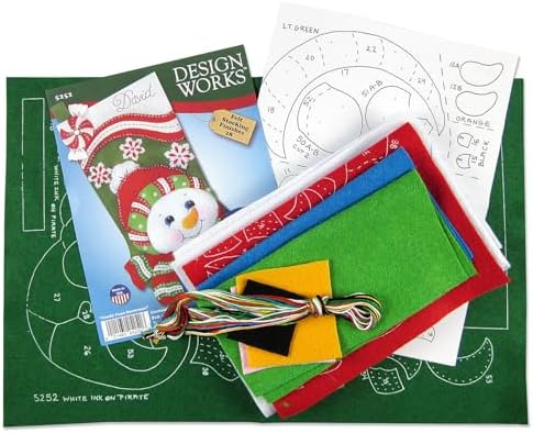 Design Works Crafts Candy cane snowman Stockin Kit - Image 3
