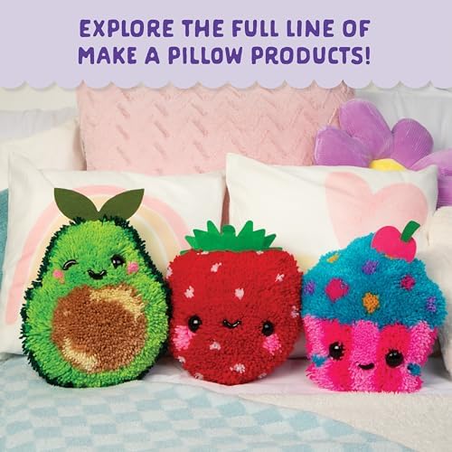 LatchKits Avocado Pillow - Latch Hook Kits for Kids, Arts and Crafts, Yarn Art, Kids Crafts, Toys for Girls, Birthday Gift for Girls, Easy to Follow Pattern, Hook Included, Craft Kits, Ages 6+ - Image 7