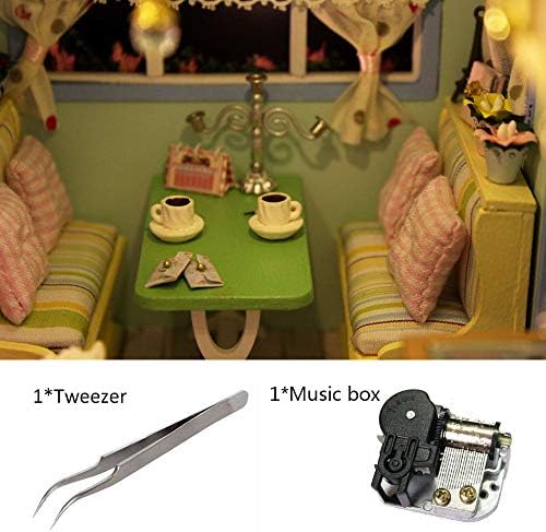 MAGQOO Wooden Dollhouse Miniature with Furniture DIY Dollhouse Kit DIY House Kit Tiny House Kit with Voice Control and Music Movement 1:18 Scale Creative Room Idea(Time Travel) - Image 6