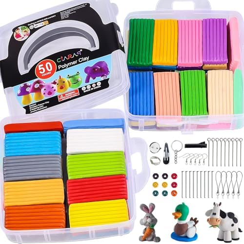 CiaraQ 50-Color Polymer Clay Oven Bake Modeling Kit - Image 2