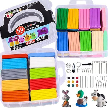 CiaraQ 50-Color Polymer Clay Oven Bake Modeling Kit - Image 2