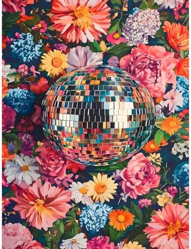Tiwabb Disco Ball Stamped Cross Stitch Kits for Adults Beginners by DIYHomeDecor