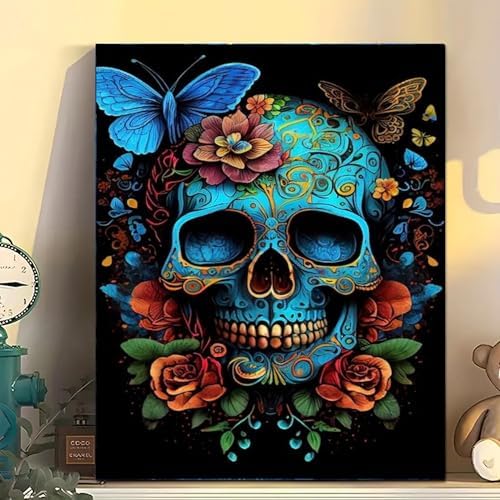 Arttoplus Skull Paint by Numbers Kit for Adults Beginner 16x20 inch - Image 3