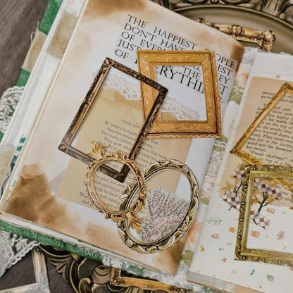 100 Pcs Vintage Frame Stickers Metallic - Image 4