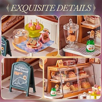 Bakery Shop Miniature House Kit, 87-Piece Dollhouse for Kids 8+ - Image 4