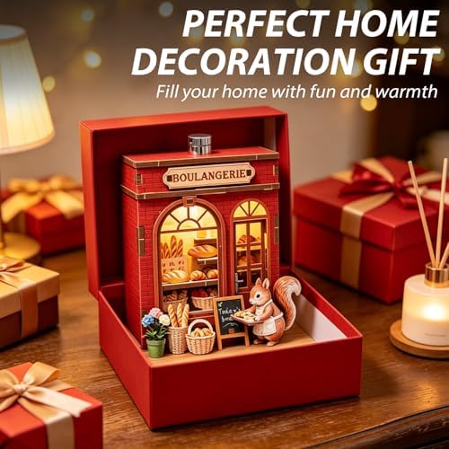 Book Nook Kit DIY Miniature House 3D Wooden Puzzle Bookshelf Decor - Image 2