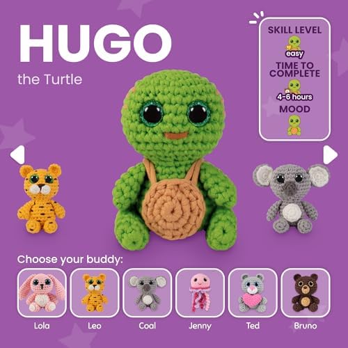 Cookie Box Crochet Kit for Beginners, Turtle Hugo - Image 3