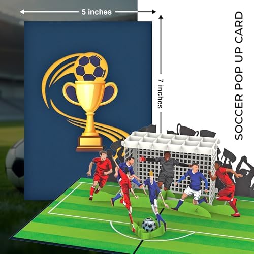 iGifts And Cards Soccer Stadium 3D Pop-Up Card Player Coach Birthday 5"x7" - Image 7