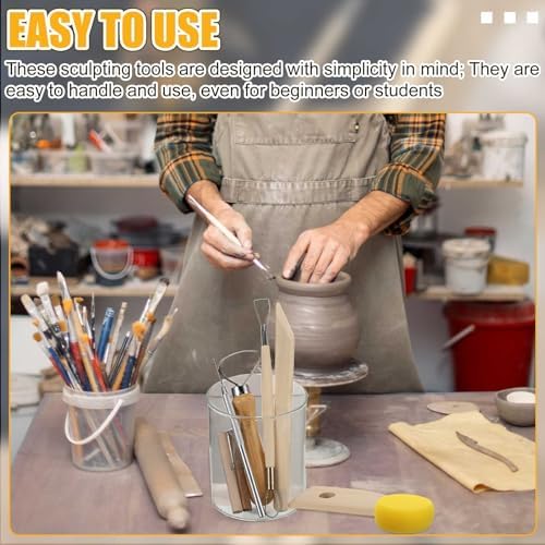 Leriton 80 Pcs Pottery Clay Tools Kit Sculpting Clay Tool Carving Kit - Image 6