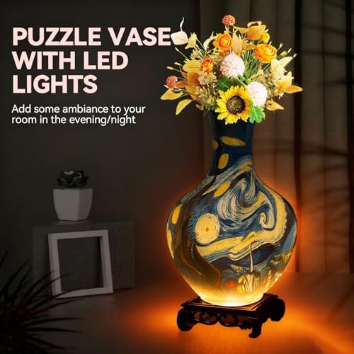 YunSheCSBS 3D Puzzle Vase for Adults with 164 Plastic Pieces, Adult Crafts - Image 2