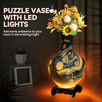 YunSheCSBS 3D Puzzle Vase for Adults with 164 Plastic Pieces, Adult Crafts - Image 2