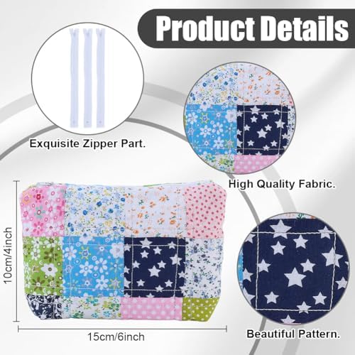 WEBEEDY DIY Quilt Tote Bag Kit for Adult Beginners Handmade Small Quilted Zip Bag Set with Video Tutorial,50 Styles Fabrics,Quilting Tools for DIY Sewing Patchwork Craft Valentine's Day Birthday Gift - Image 3