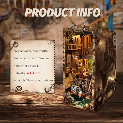 Spilay Book Nook Kit for Adults, Vintage DIY Miniature House Kit - Image 5