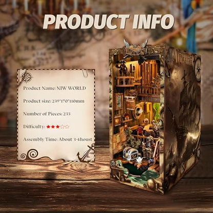 Spilay Book Nook Kit for Adults, Vintage DIY Miniature House Kit - Image 5
