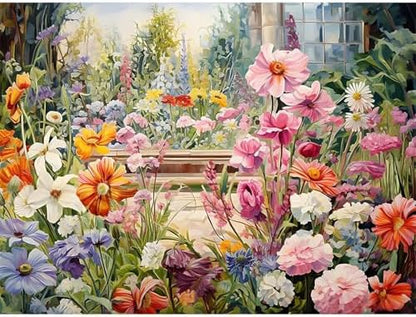 xackcme Paint by Numbers for Adults Flowers - Flower Paint by Number on Canvas Without Frame, DIY Floral Oil Painting for Gift Home Wall Decor (16x20 inch) by xackcme