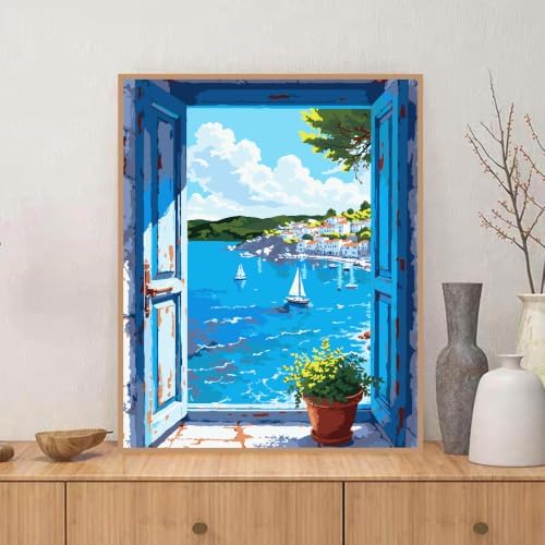 ZRIZQ Landscape Paint by Numbers Kit for Adults Beginner,Scenery,16x20 - Image 3
