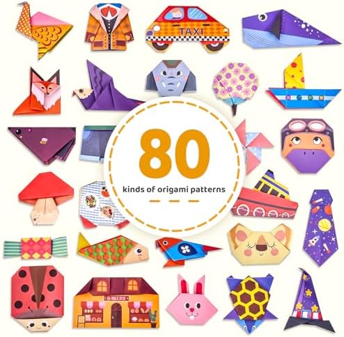 GAMENOTE Origami Kit for Kids Ages 8-12, 80 Assorted Projects, 260 Sheets - Image 3