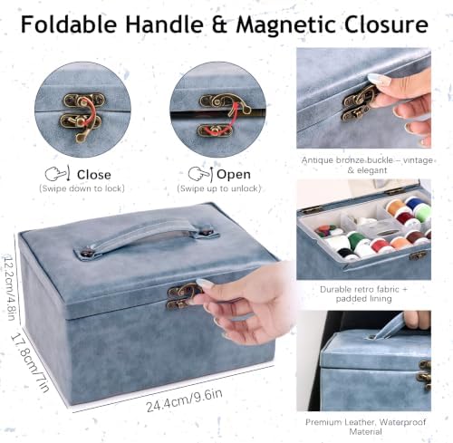 MKNZOME Sewing Box with Supplies Kit for Women, Complete Accessories - Image 5