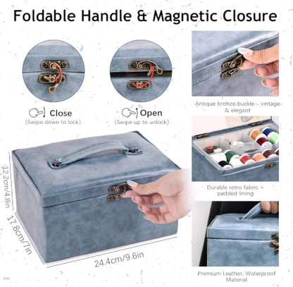 MKNZOME Sewing Box with Supplies Kit for Women, Complete Accessories - Image 5