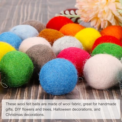 PATIKIL Wool Felt Balls Beads Wool Felting Pom 2cm 20mm Forest Green for Home Crafts Handcrafts Project DIY Pack of 5 - Image 5