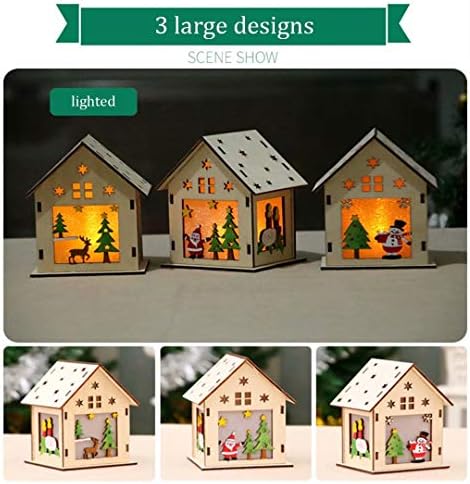 Wood Craft Kits Unfinished Small Houses 3D Cutting Wooden Puzzle Toy for Kids and Adults Build Your Own Perfect Decoration-Including 7 pcs - Image 4