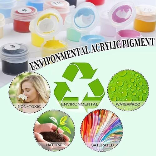 Paint by Numbers Kit for Adults Beginner, Dream Paint by Numbers River, DIY Easy Acrylic Watercolor Oil Painting Kit with Brushes, Arts and Crafts for Adult for Home Wall Decor, Gifts 12x16 in 2-56 - Image 6