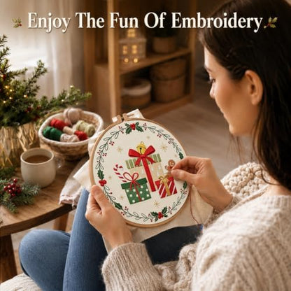 Nuberlic 3 Pack Christmas Embroidery Kit for Beginners - Image 2