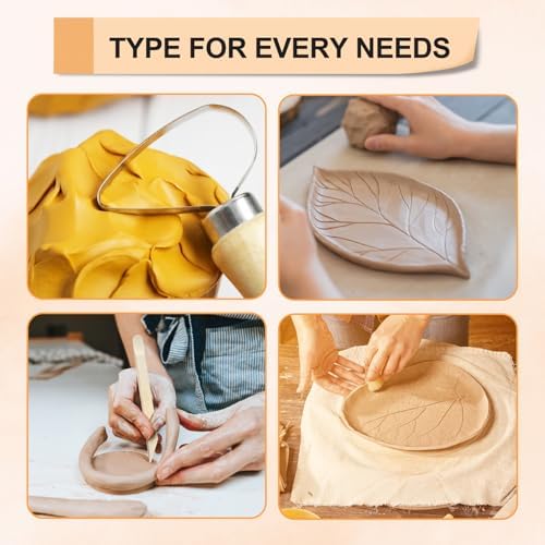 eZAKKA 8 Pcs Ceramic Pottery & Clay Sculpting Tools Set - Image 6
