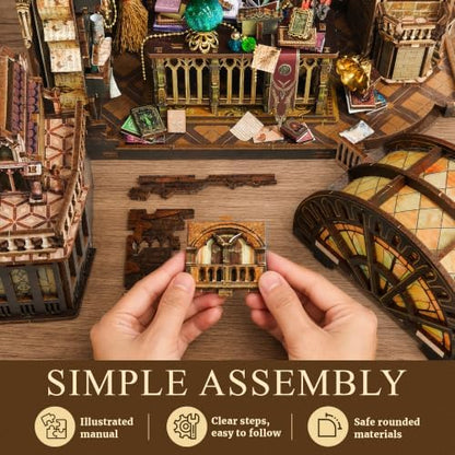 CRIOLPO Book Nook Kits for Adults DIY Miniature House Kit with LED Lights - Image 6